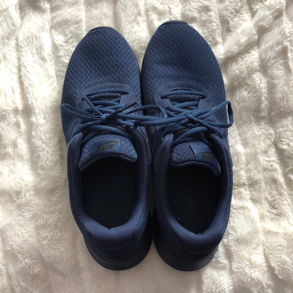 Blue Nike sneakers
